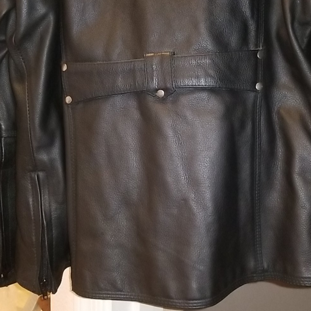 Heavy REAL LEATHER Riding jacket L - Picture 7 of 9